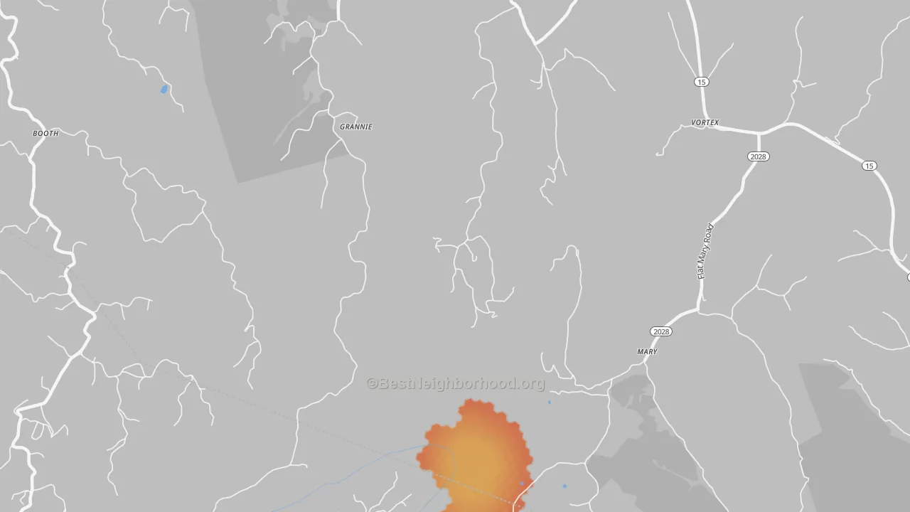 Bike Grade map of Mary, KY