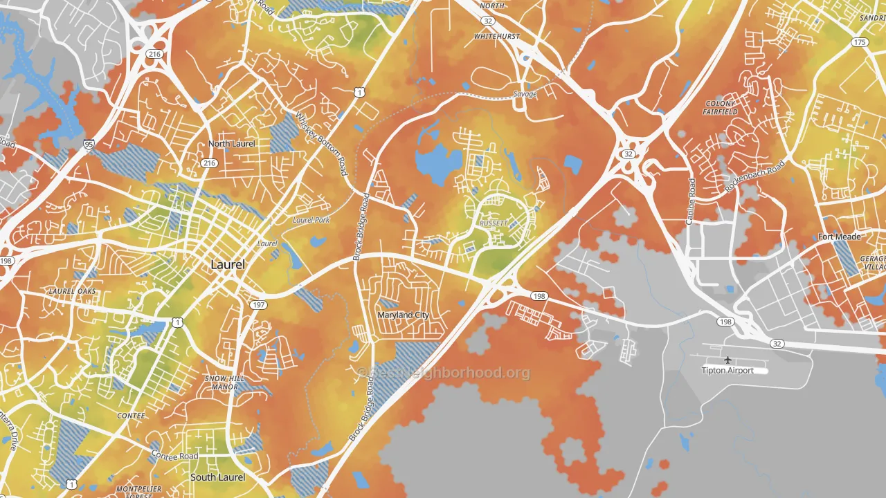 Bike Grade map of Maryland City, MD