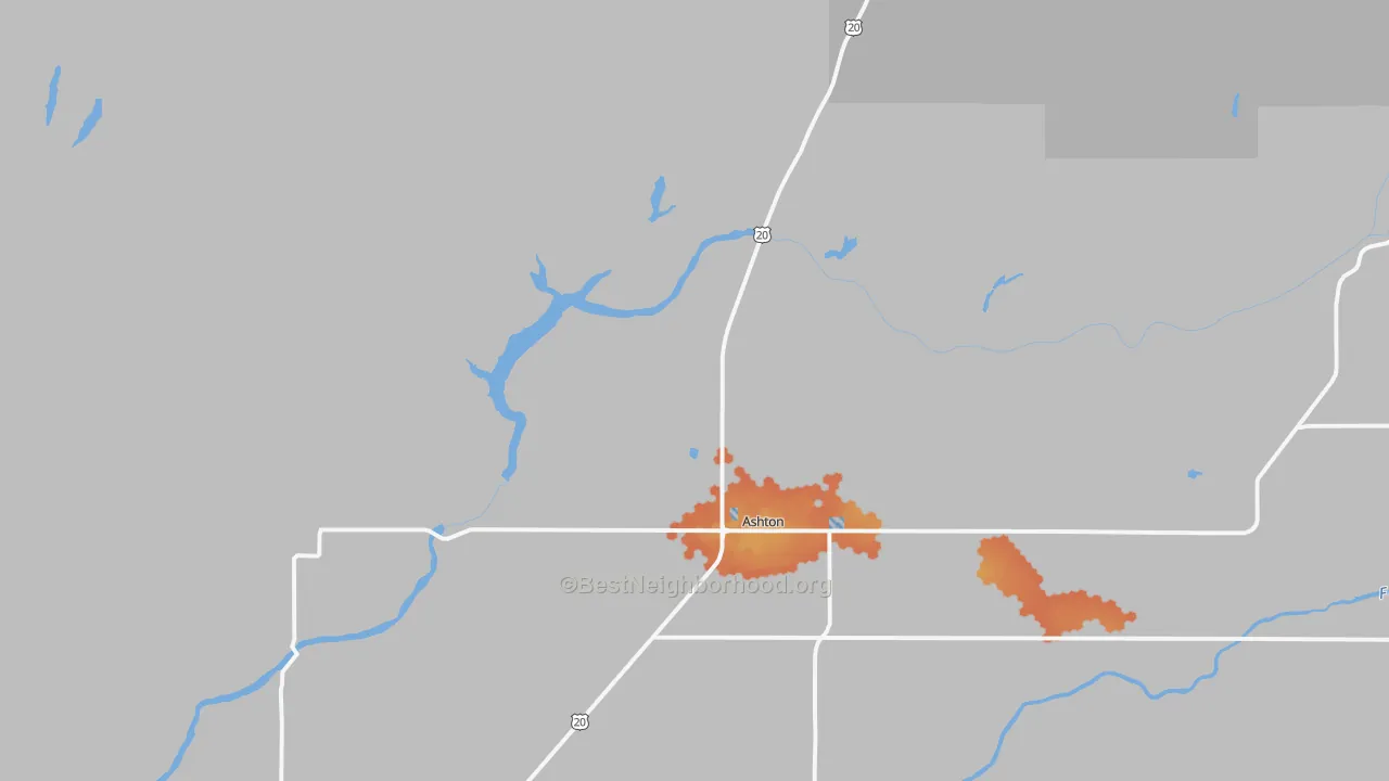 Bike Grade map of Marysville, ID