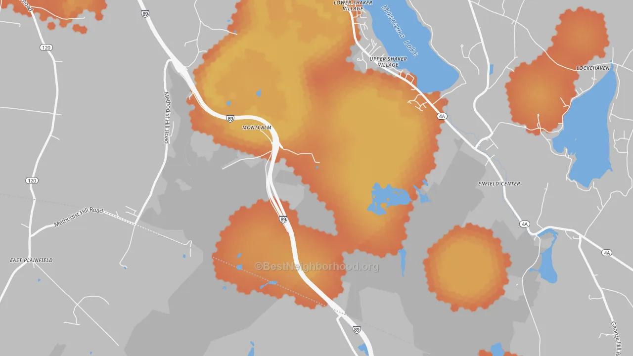 Bike Grade map of Mascoma, NH