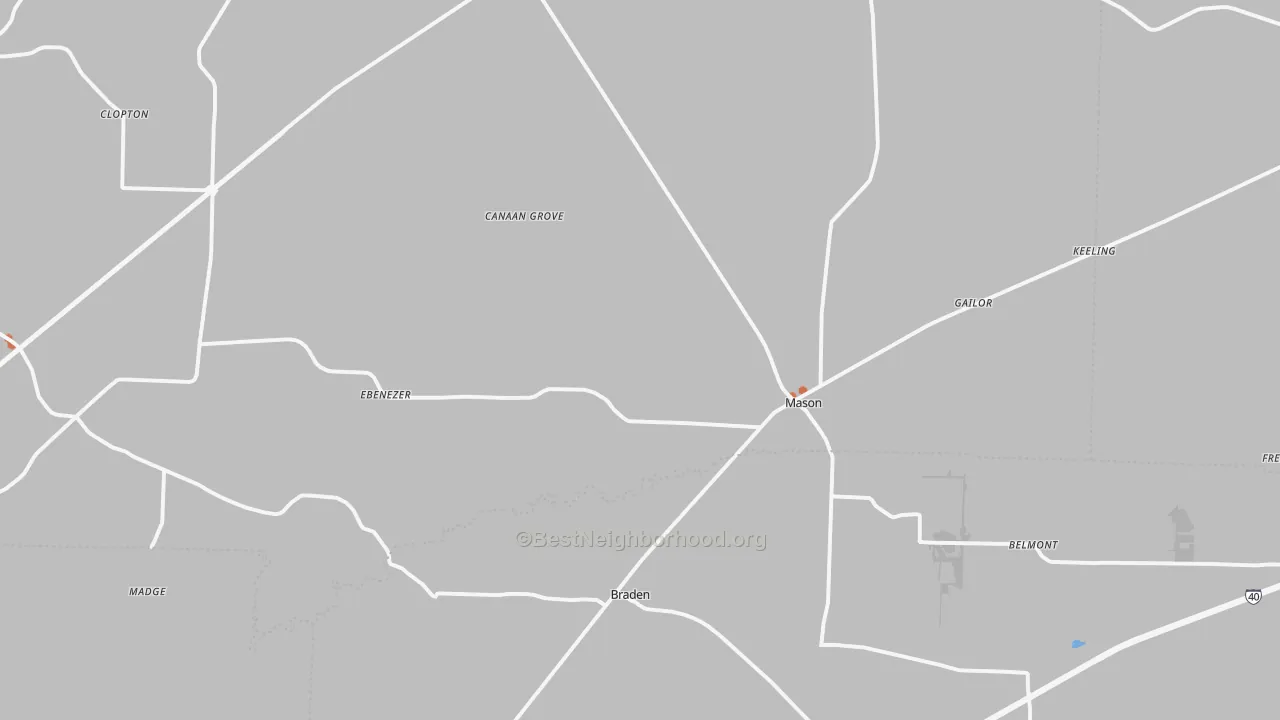 Bike Grade map of Mason, TN