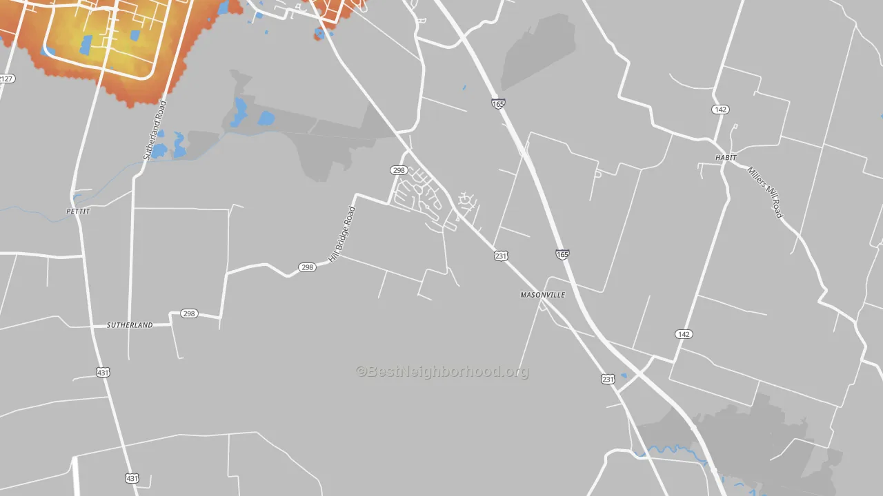 Bike Grade map of Masonville, KY