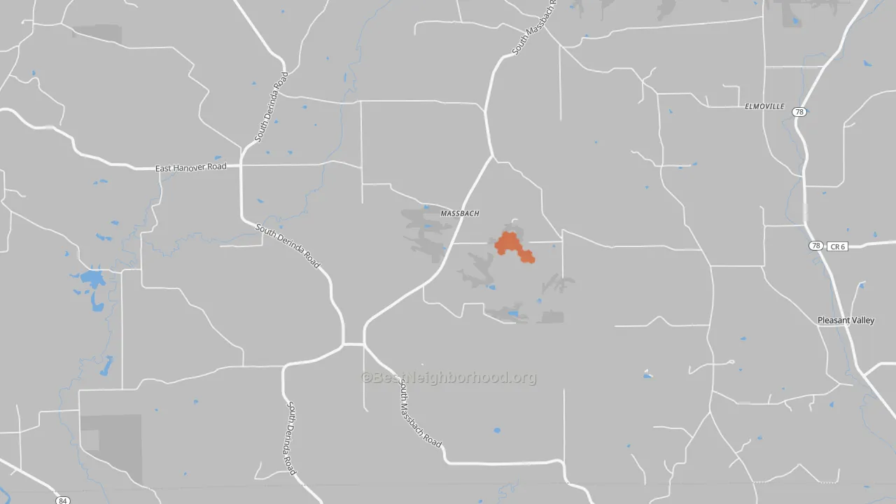 Bike Grade map of Massbach, IL