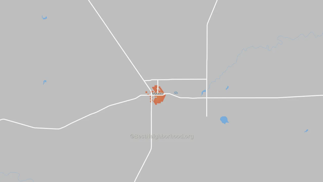 Bike Grade map of Matador, TX