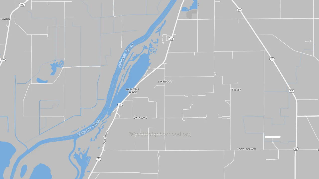 Bike Grade map of Matanzas Beach, IL