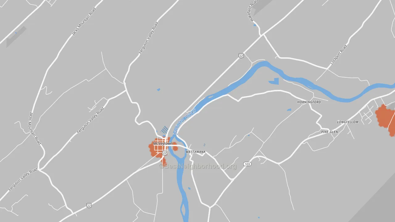 Bike Grade map of Mattawana, PA