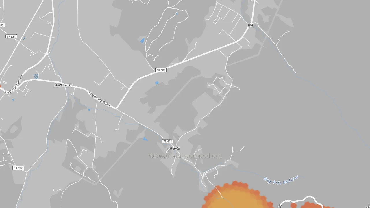 Bike Grade map of Mauck, VA