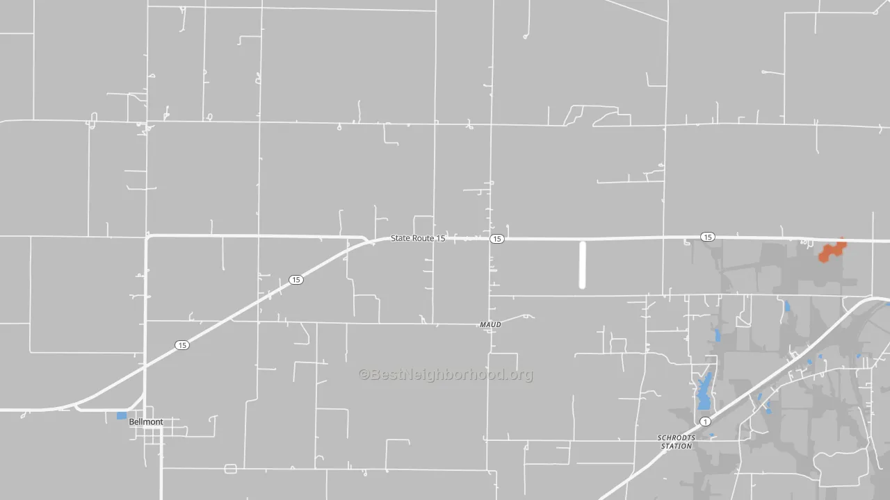 Bike Grade map of Maud, IL
