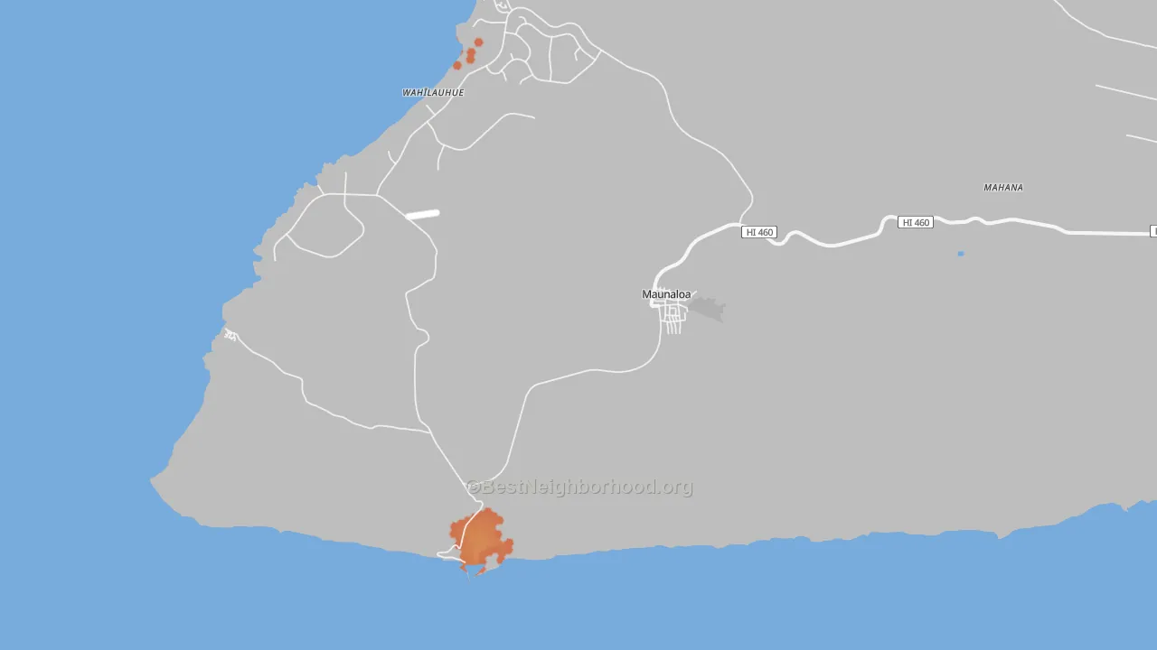 Bike Grade map of Mauna Loa, HI