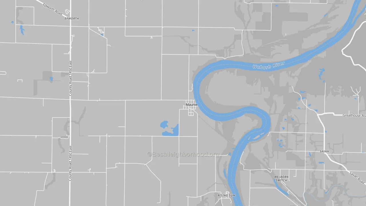Bike Grade map of Maunie, IL
