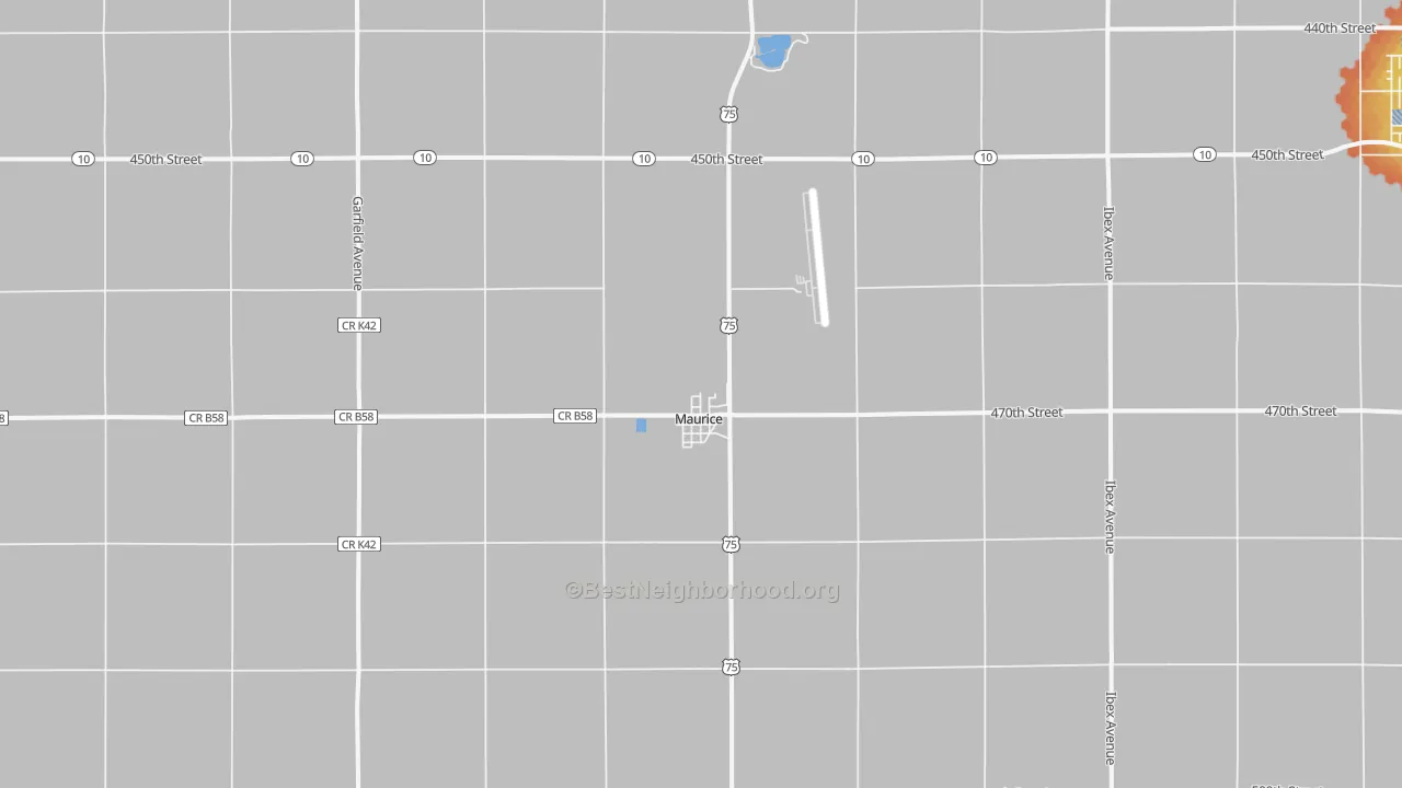 Bike Grade map of Maurice, IA