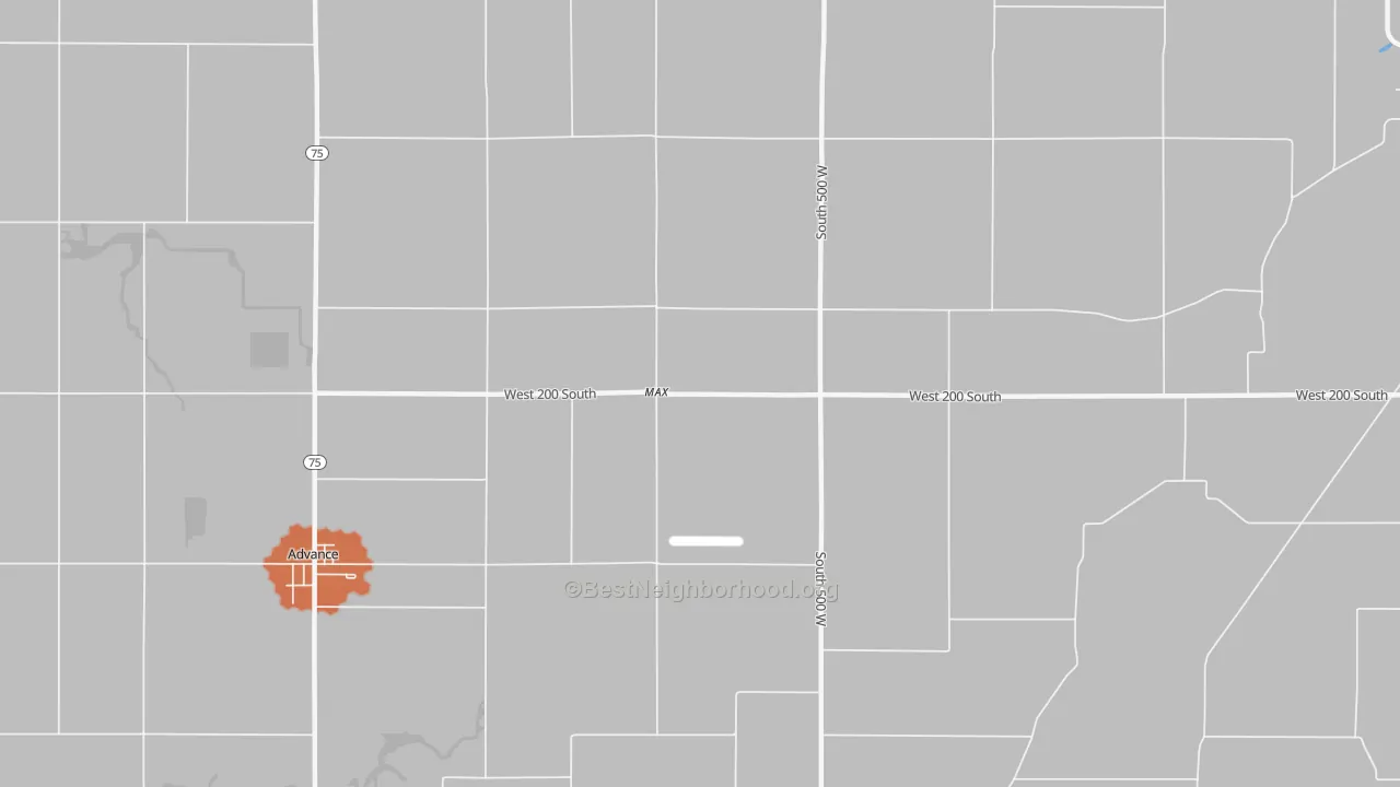 Bike Grade map of Max, IN