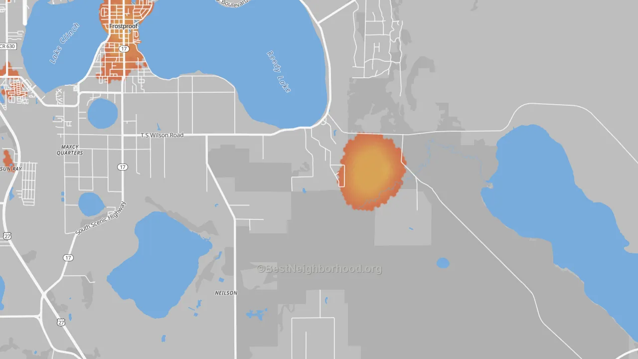 Bike Grade map of Maxcy Quarters, FL