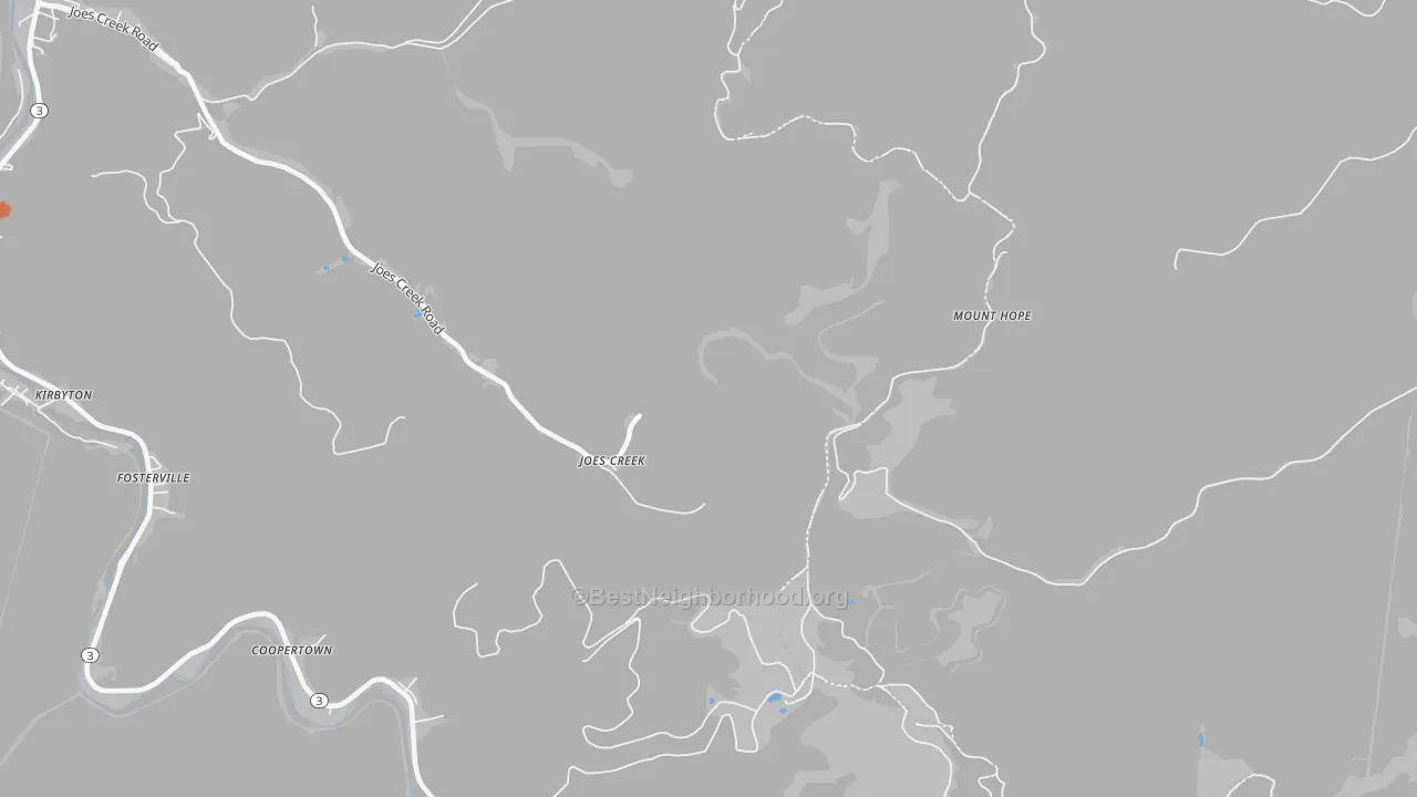Bike Grade map of Maxine, WV