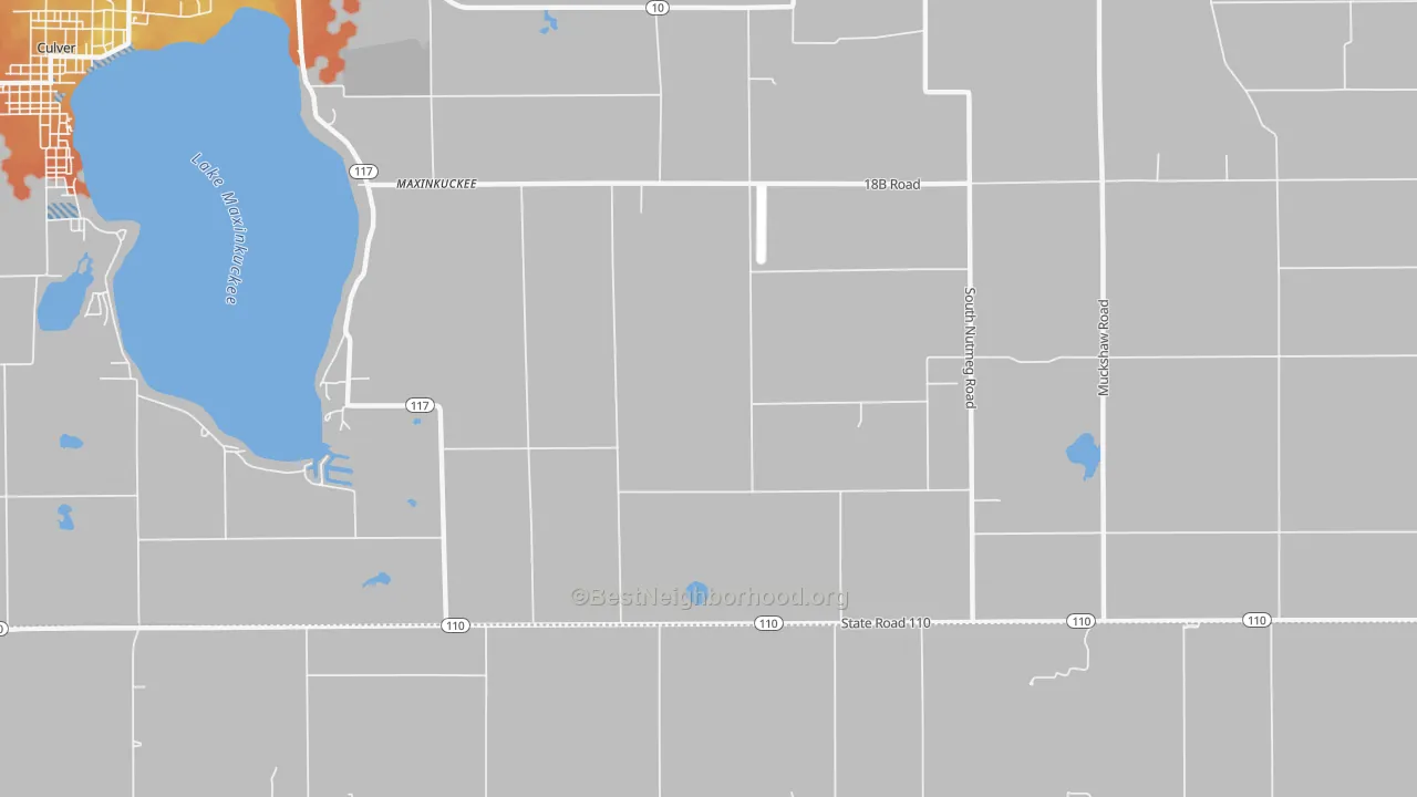 Bike Grade map of Maxinkuckee, IN