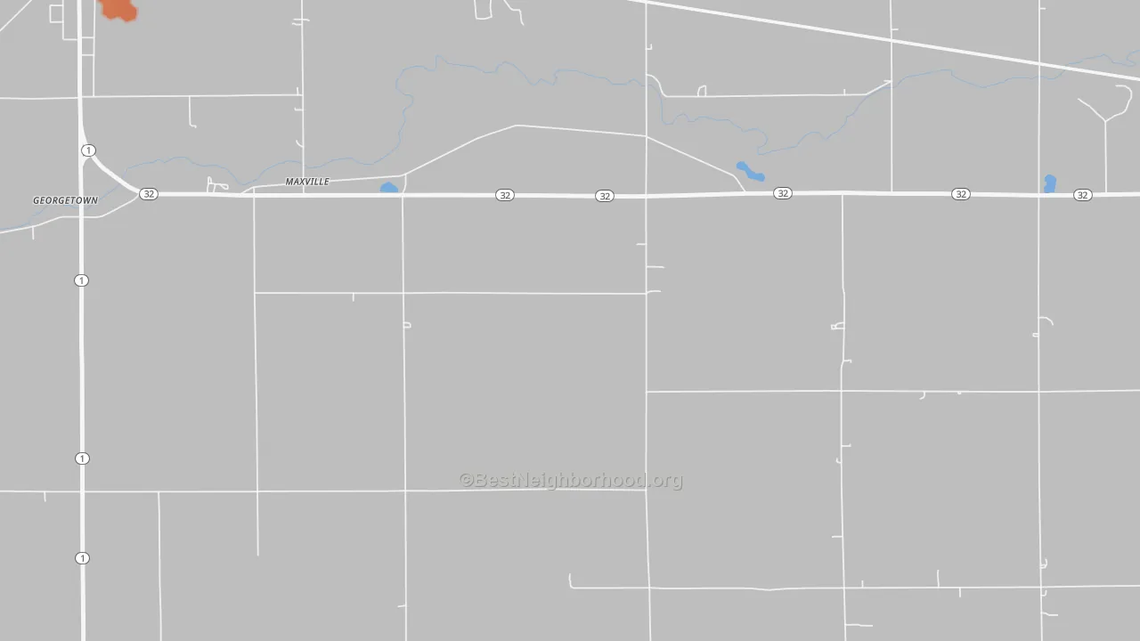 Bike Grade map of Maxville, IN