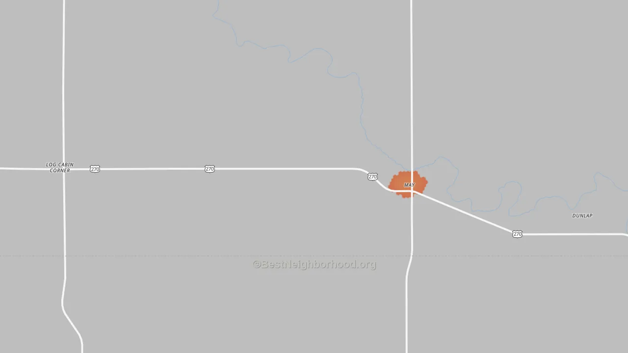 Bike Grade map of May, OK