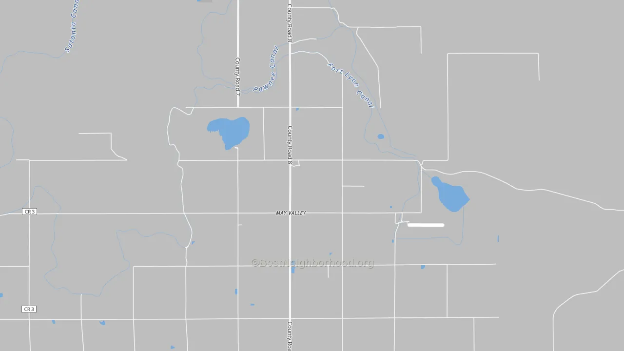Bike Grade map of May Valley, CO