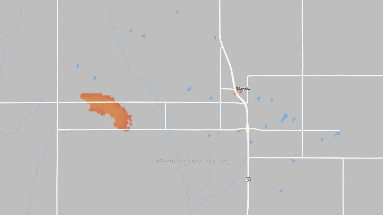 Bike Grade map of Mayetta, KS