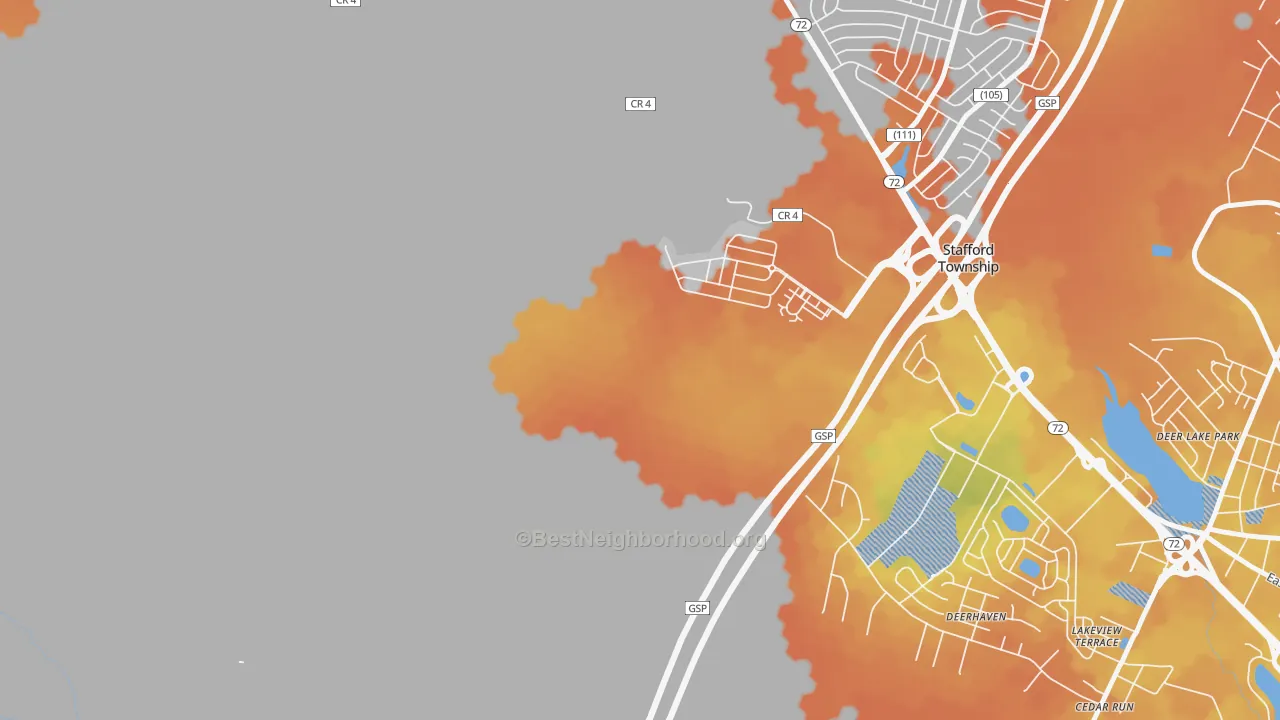 Bike Grade map of Mayetta, NJ