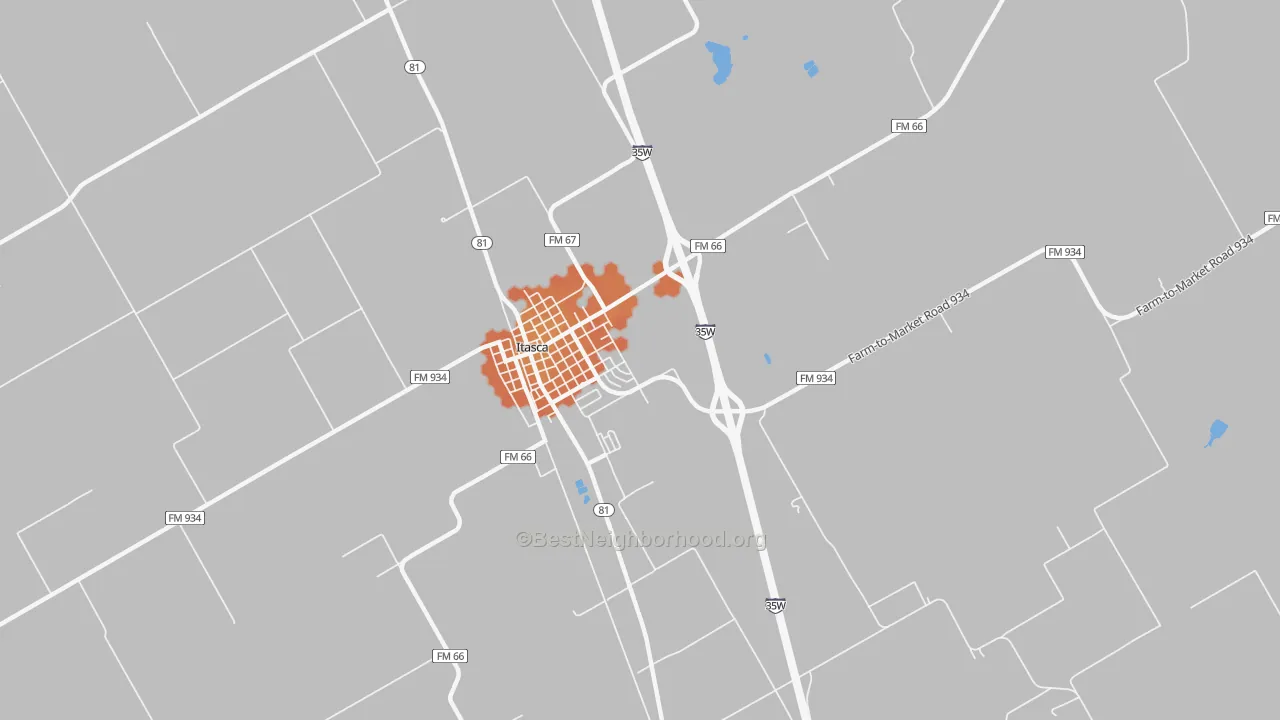 Bike Grade map of Mayfield, TX