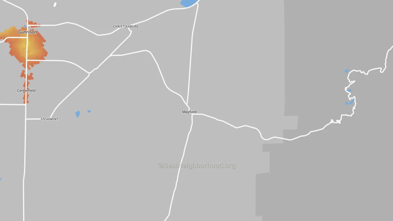 Bike Grade map of Mayfield, UT