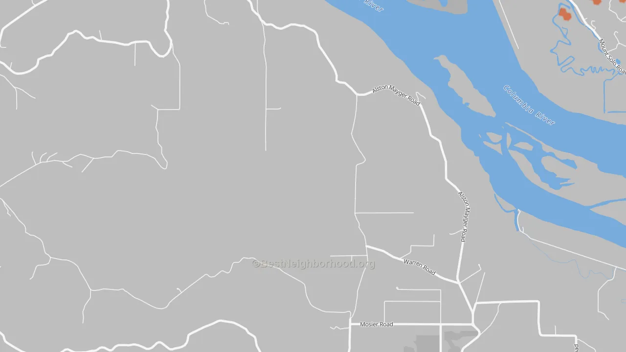 Bike Grade map of Mayger, OR