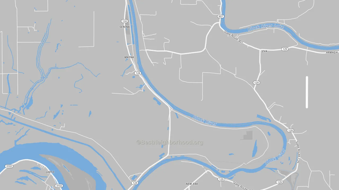 Bike Grade map of Mayna, LA