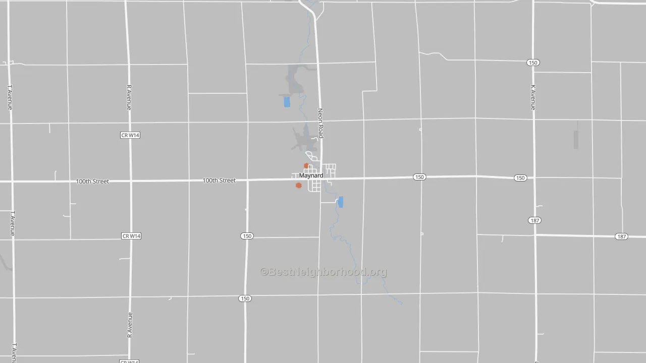 Bike Grade map of Maynard, IA