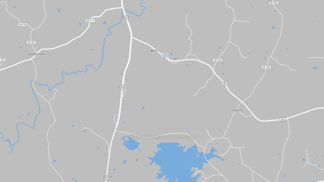 Bike Grade map of Mayo, VA