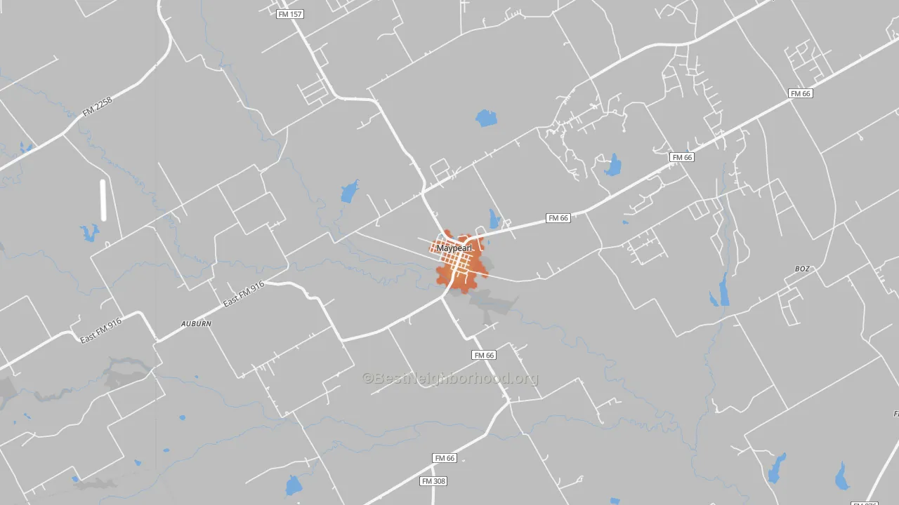Bike Grade map of Maypearl, TX