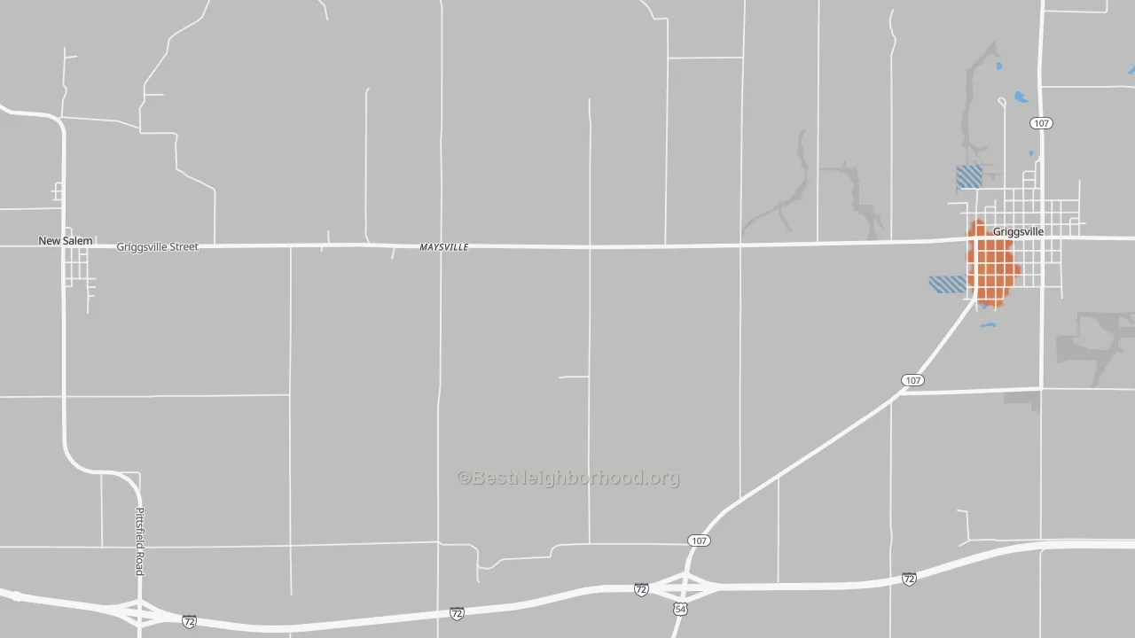Bike Grade map of Maysville, IL