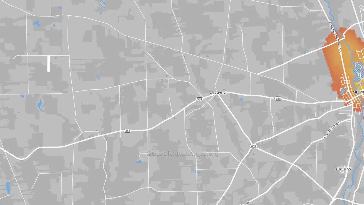 Bike Grade map of Maysville, PA