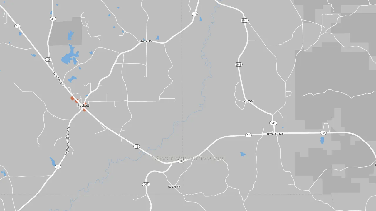 Bike Grade map of Mayton, MS