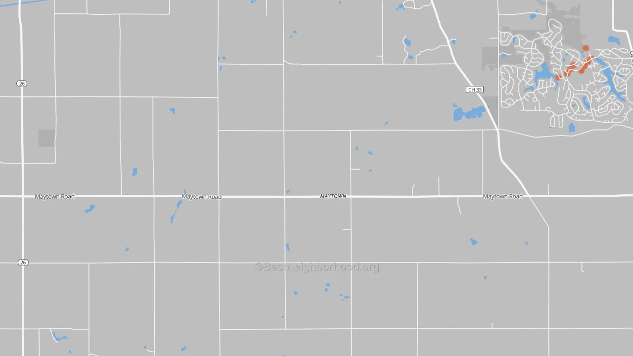 Bike Grade map of Maytown, IL