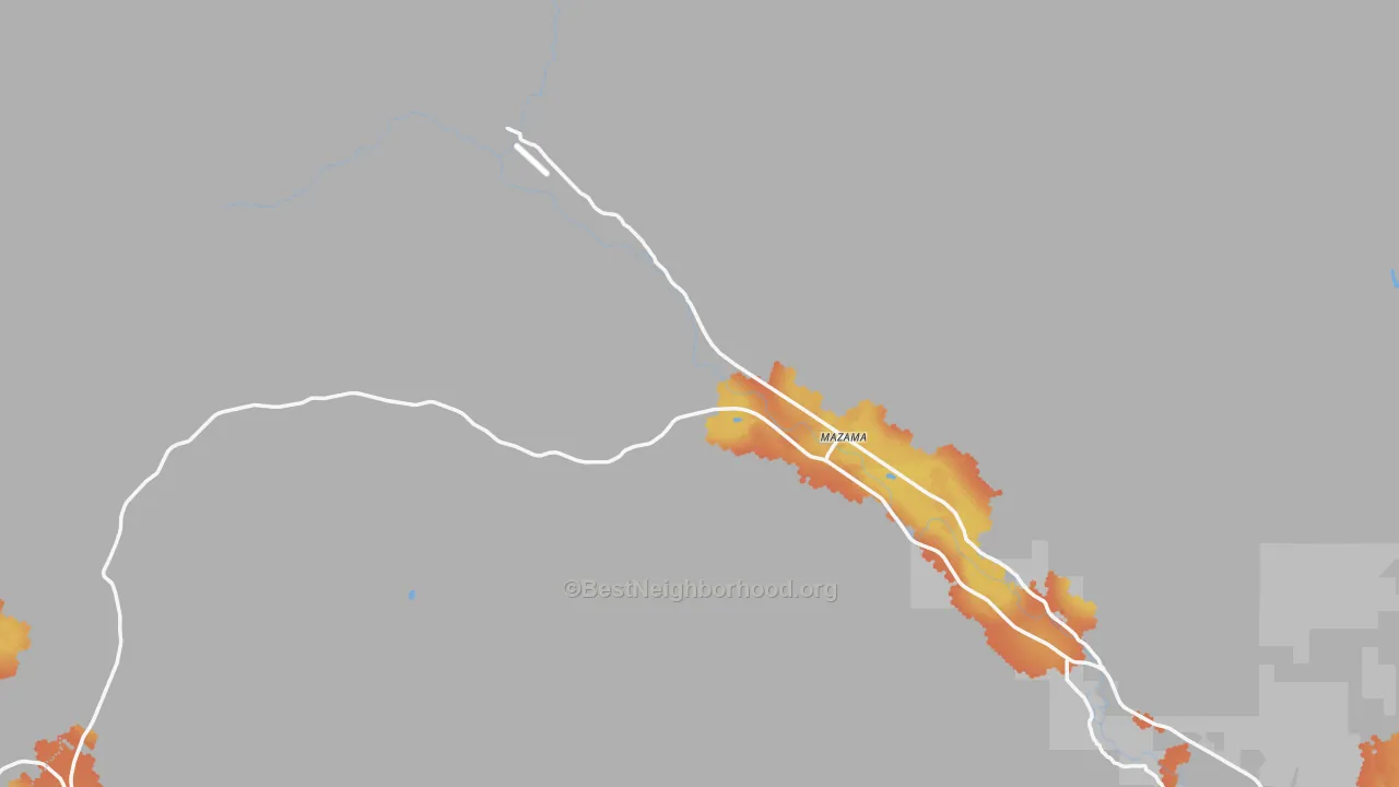 Bike Grade map of Mazama, WA