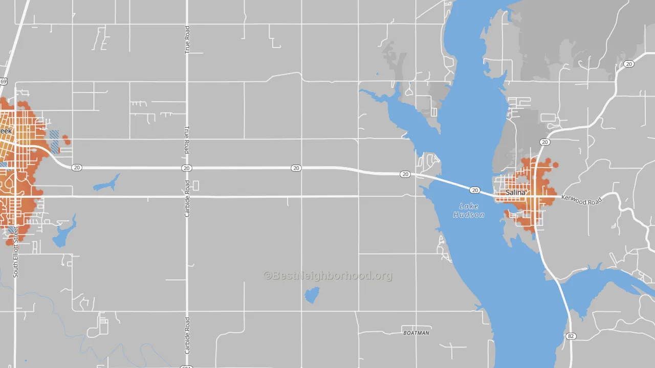 Bike Grade map of Mazie, OK