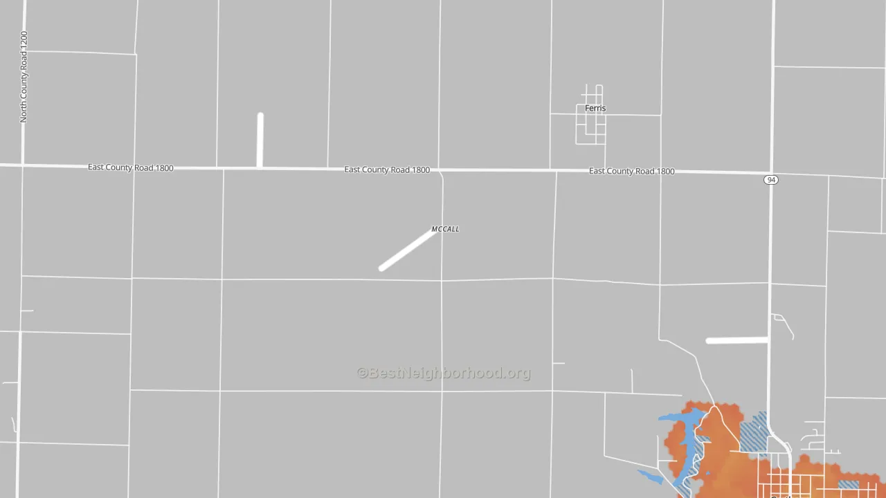 Bike Grade map of McCall, IL