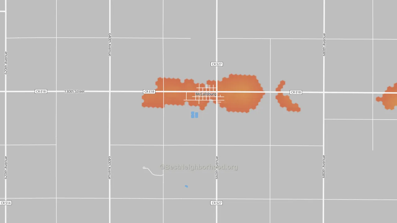Bike Grade map of McCallsburg, IA