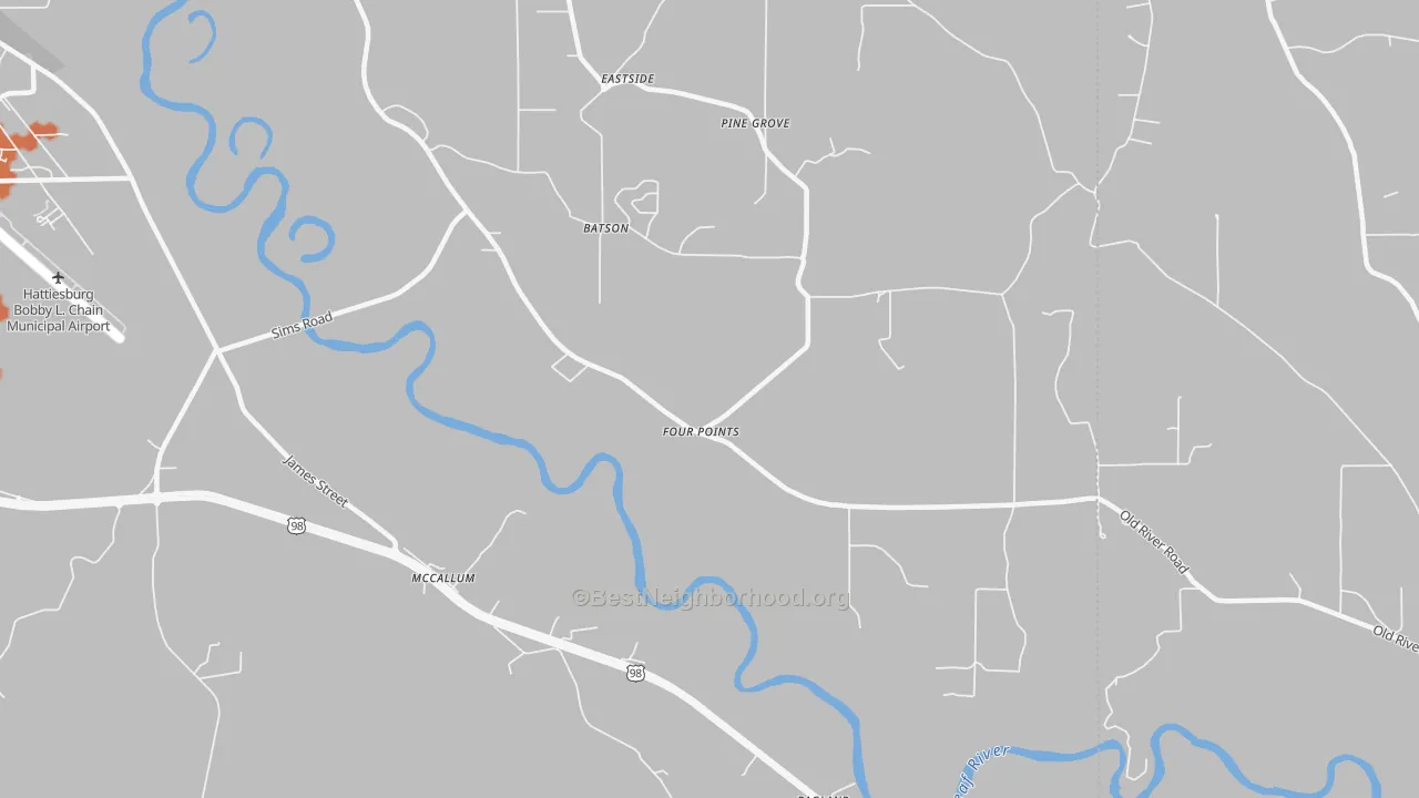 Bike Grade map of McCallum, MS