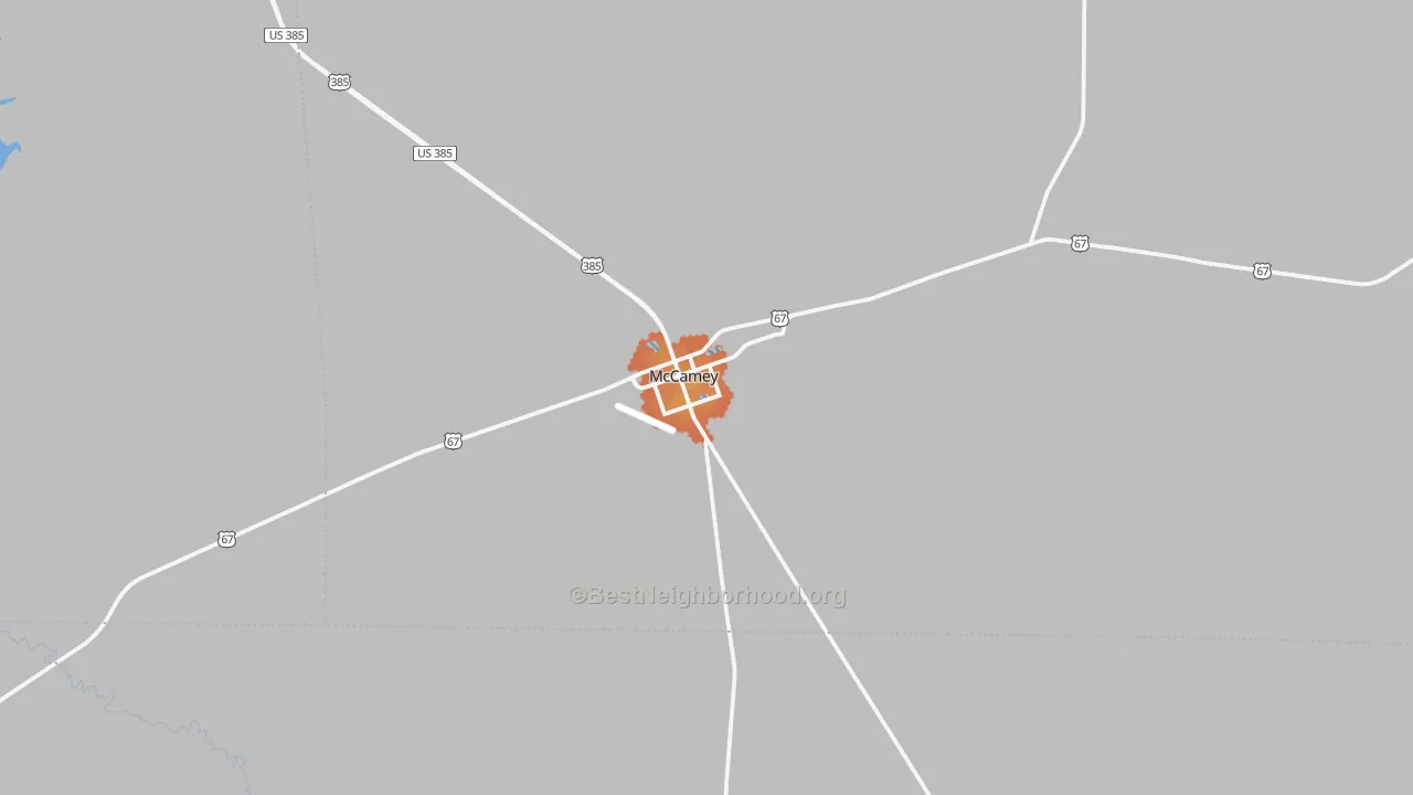 Bike Grade map of McCamey, TX
