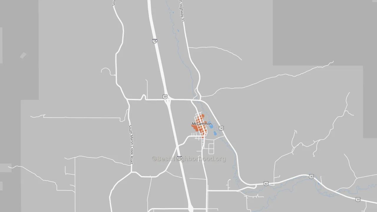 Bike Grade map of McCammon, ID