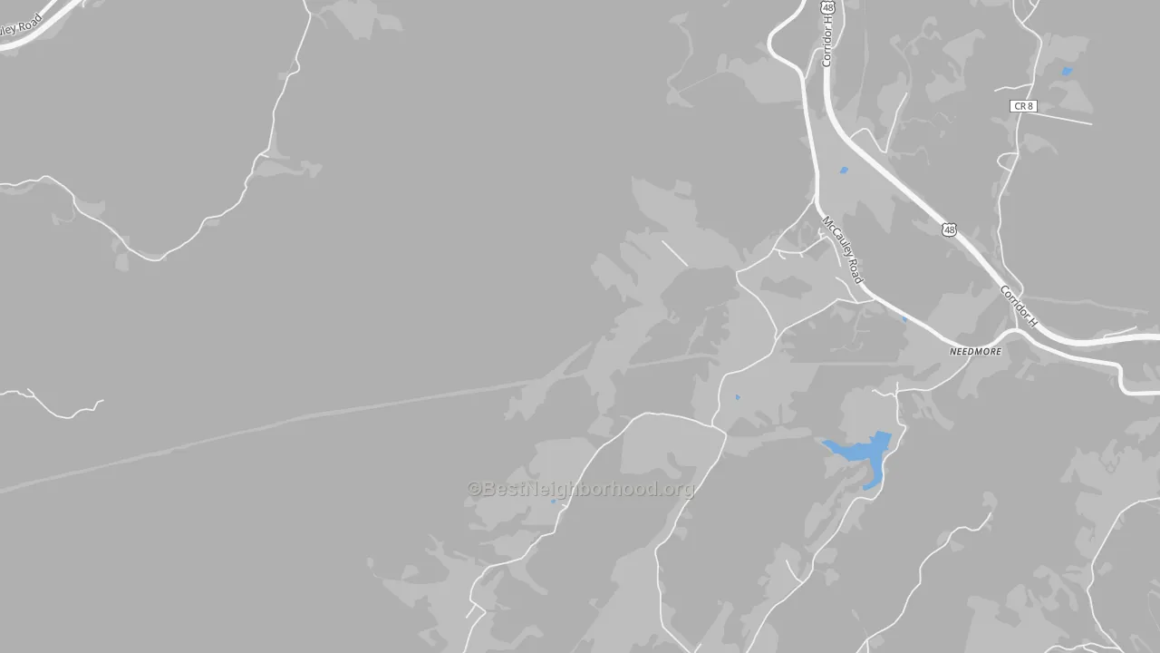 Bike Grade map of McCauley, WV