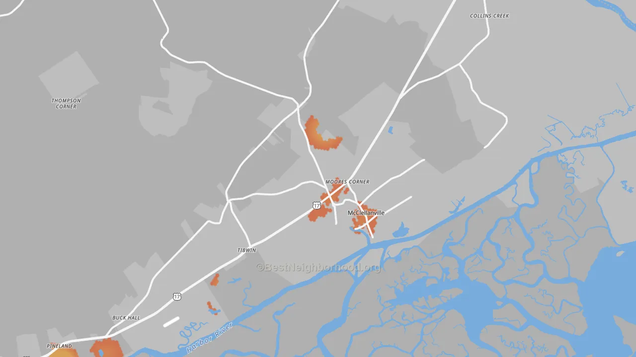 Bike Grade map of McClellanville, SC