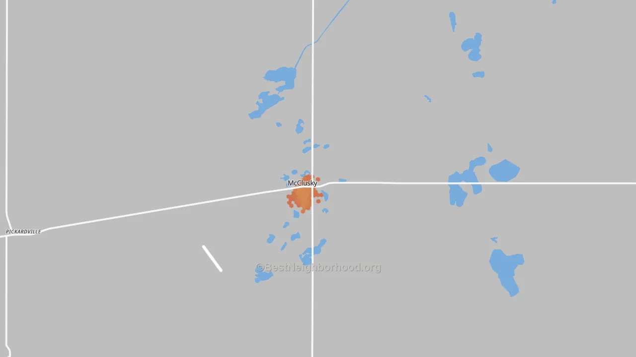 Bike Grade map of Mcclusky, ND