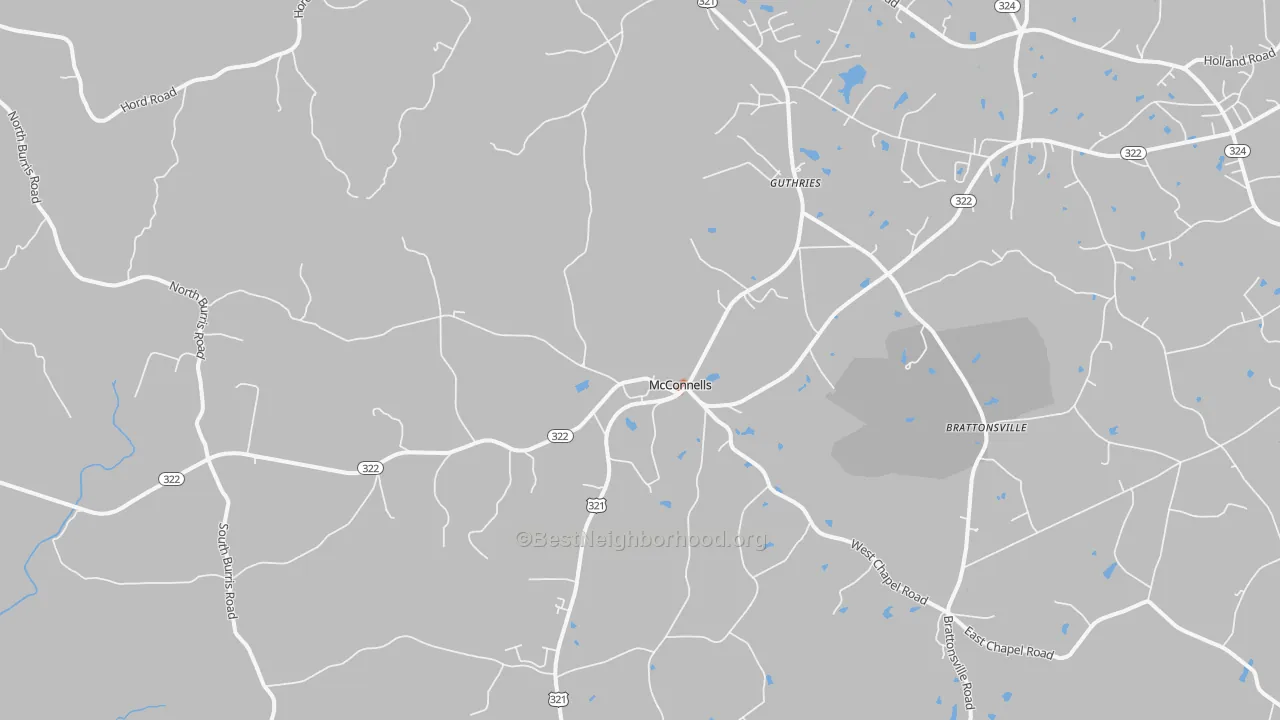 Bike Grade map of McConnells, SC