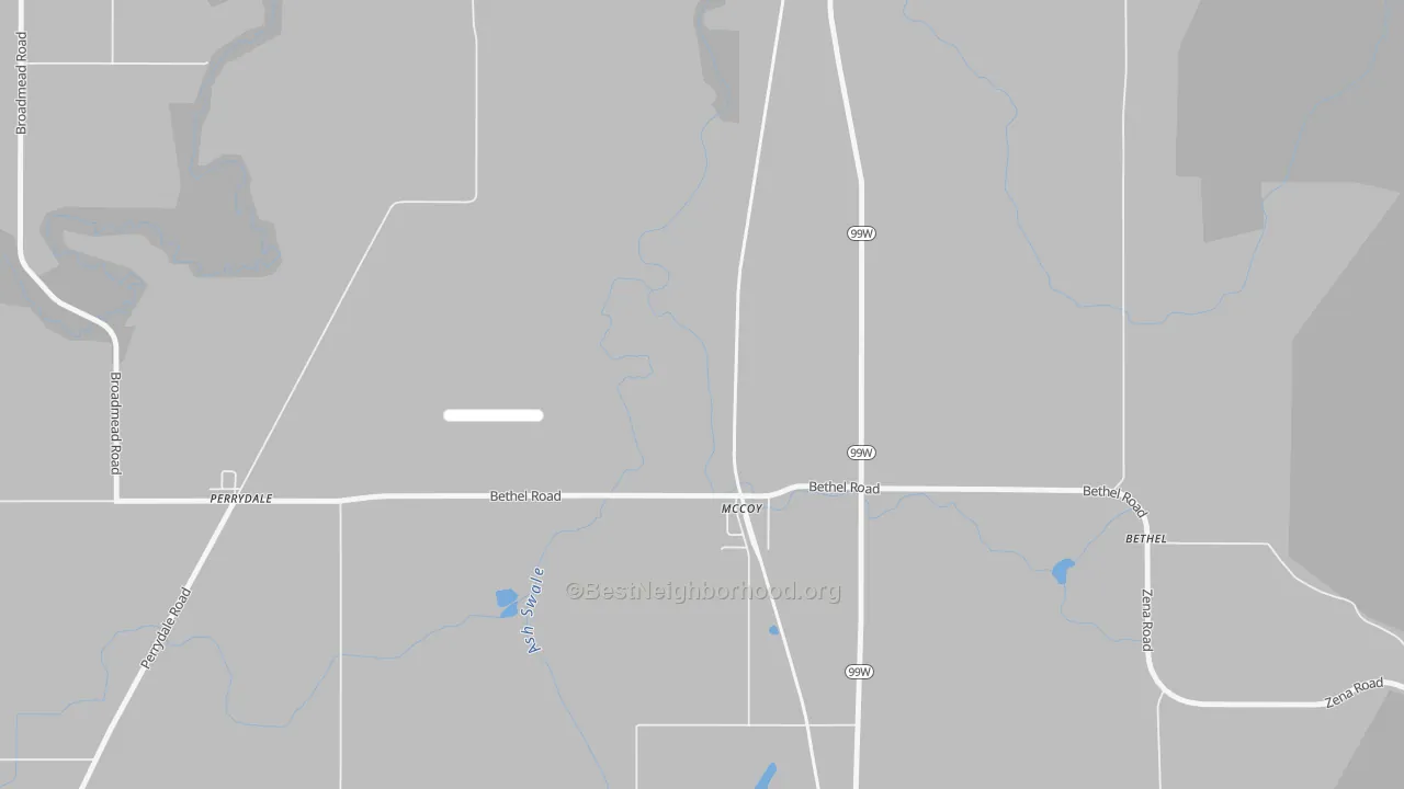 Bike Grade map of McCoy, OR