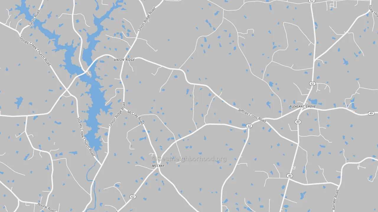 Bike Grade map of McCray, NC