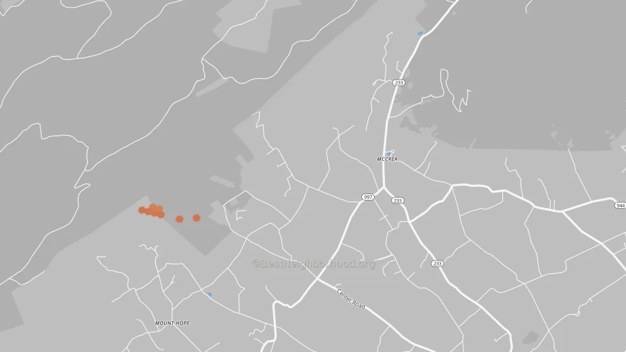 Bike Grade map of McCrea, PA