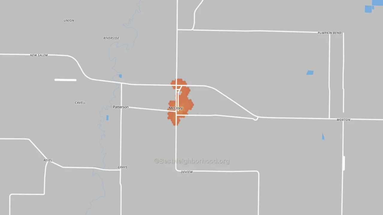 Bike Grade map of McCrory, AR